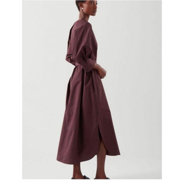 COS Dresses & Skirts - *SOLD* COS Poplin Cotton Midi Shirt Dress Size 4